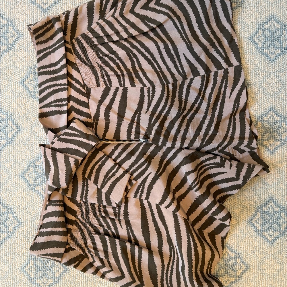Silk Zebra Print Top